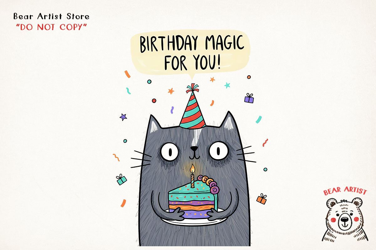 Magic Cat Birthday, Funny Birthday