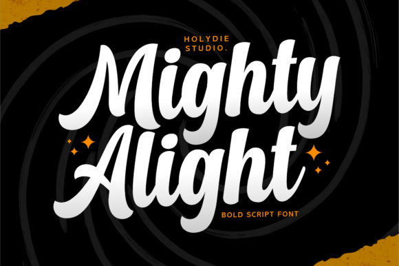 Mighty Alight Skript-Schriftarten Schriftart Von Holydie Studio