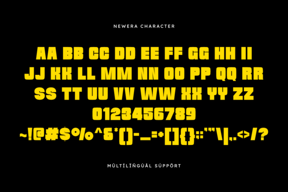 Newera Font PNG with transparent background - Preview 1