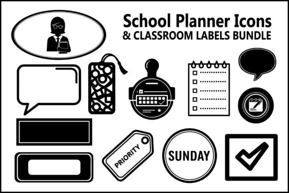 School Planner Icons & Classroom Icon