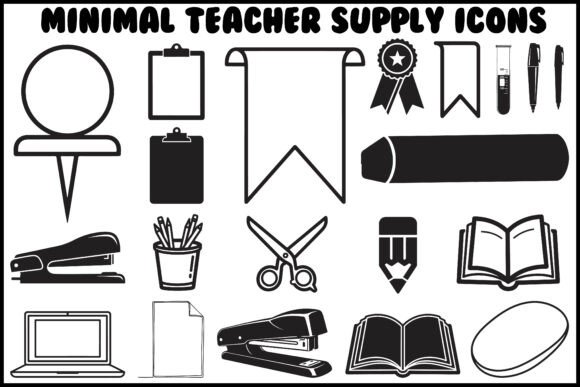 School Tools & Classroom Icons Pack