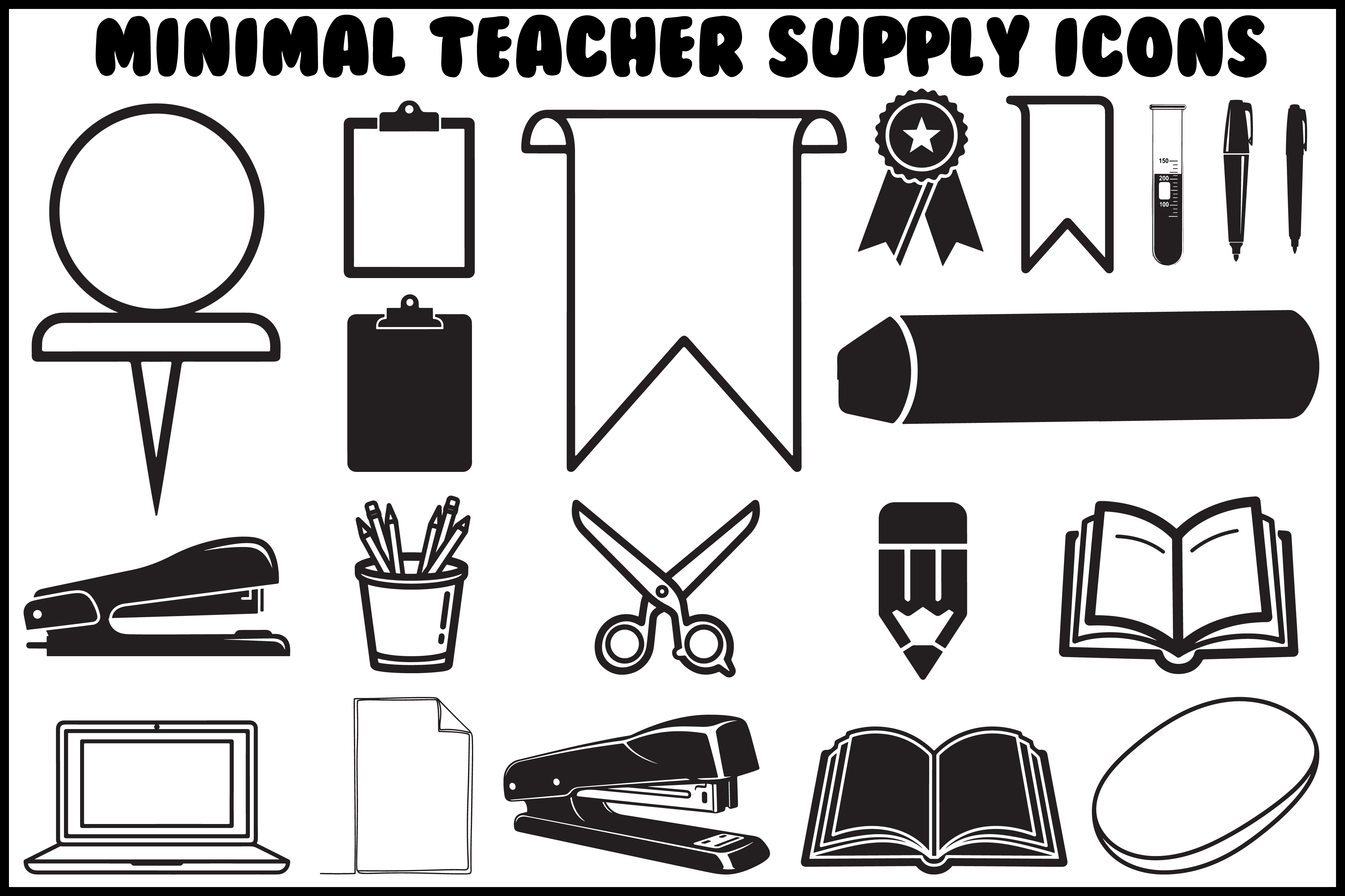 School Tools & Classroom Icons Pack