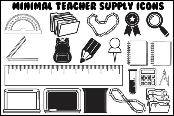 School Tools & Classroom Icons Pack