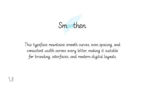 Smoothen Font PNG with transparent background - Preview 1