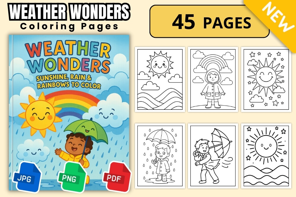 Weather Wonders Kids Coloring Fun