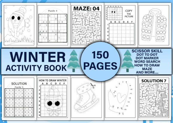 Winter Activity Book for Kids Vol-3
