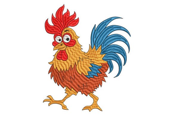Cartoon Strutting Rooster
