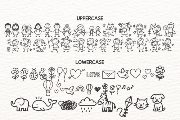 Children’s Scribbles Font - Preview 5