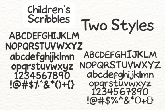 Children’s Scribbles Font - Preview 6