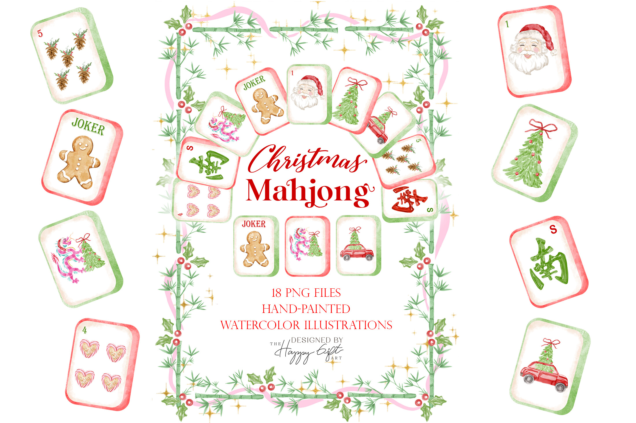 Christmas Mahjong Cliparts - photo 1