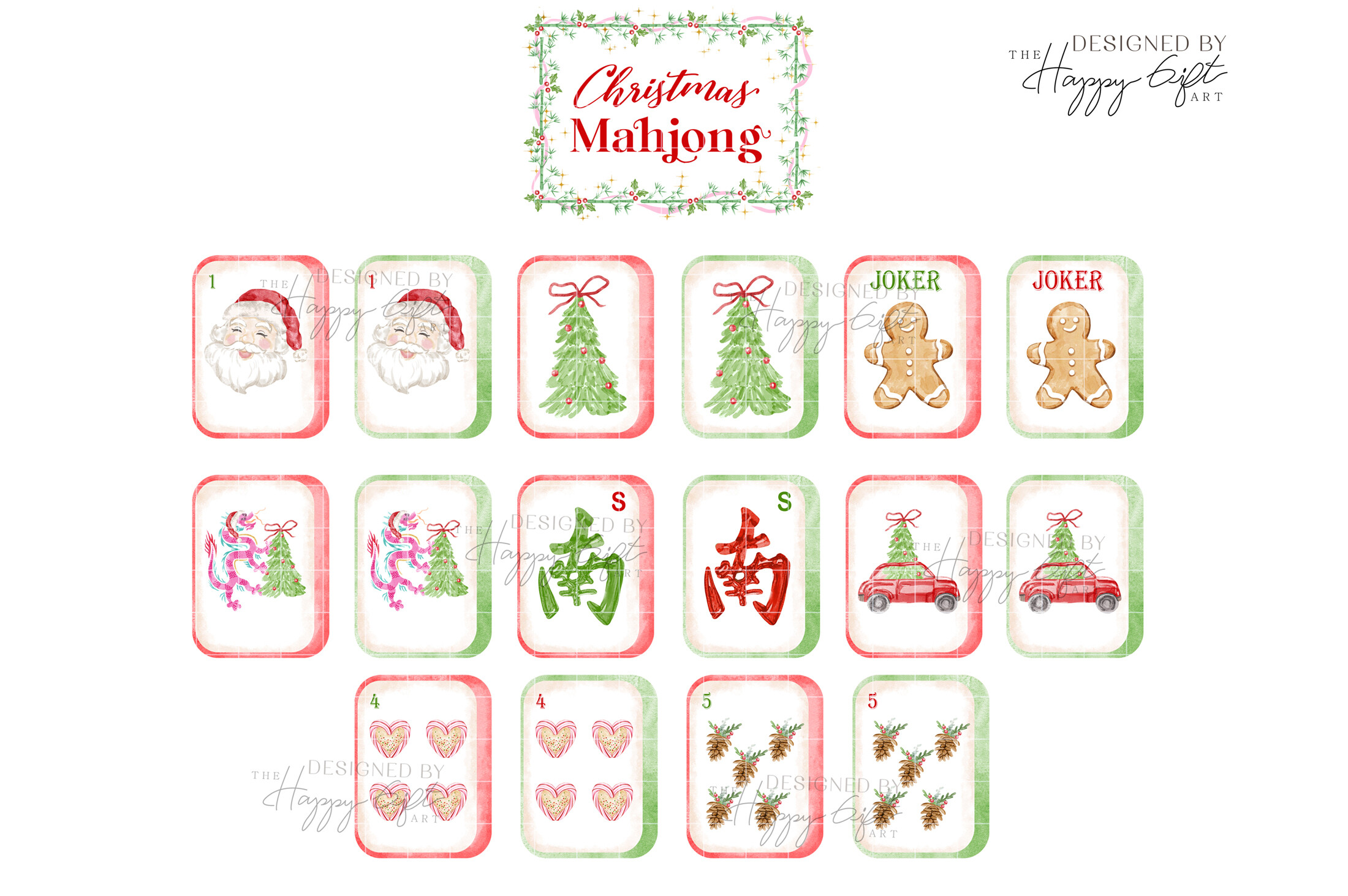 Christmas Mahjong Cliparts - photo 2