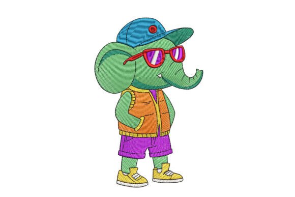 Cool Elephant in Streetwear