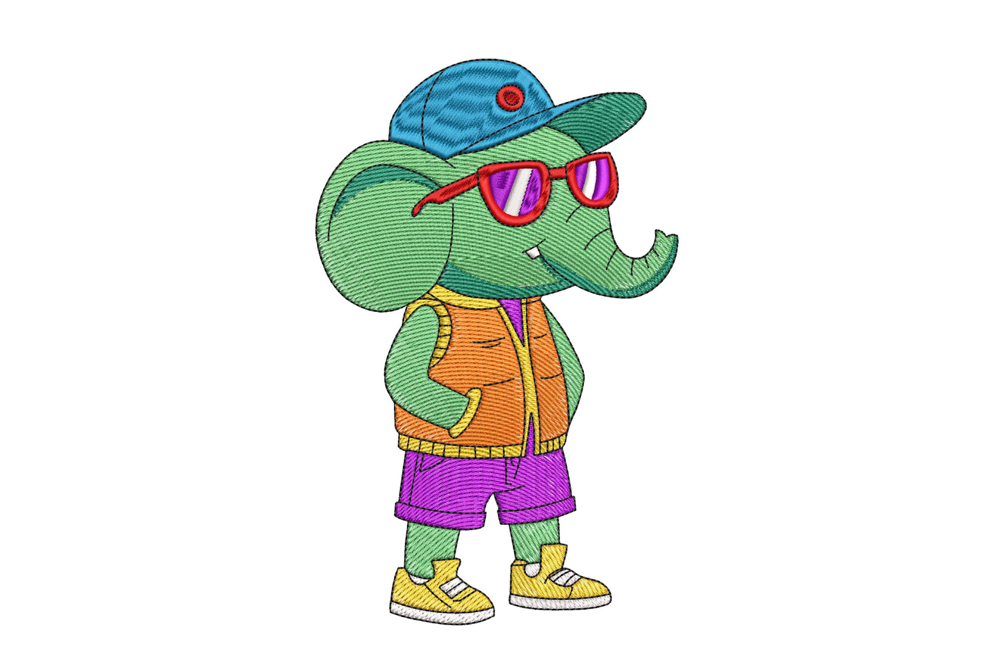 Cool Elephant in Streetwear