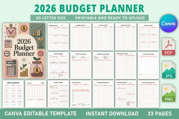 Editable 2026 Budget Planner