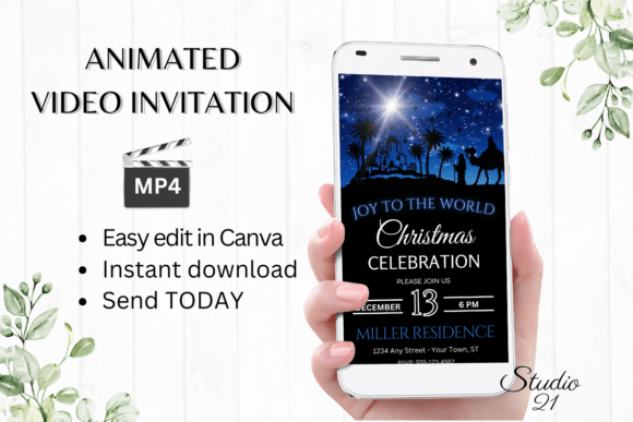 Electronic Christmas Holiday Invitation