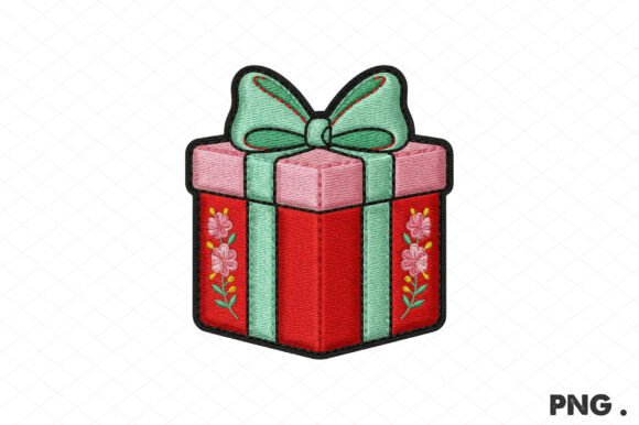 Faux Yarn Crochet Gift Box Png