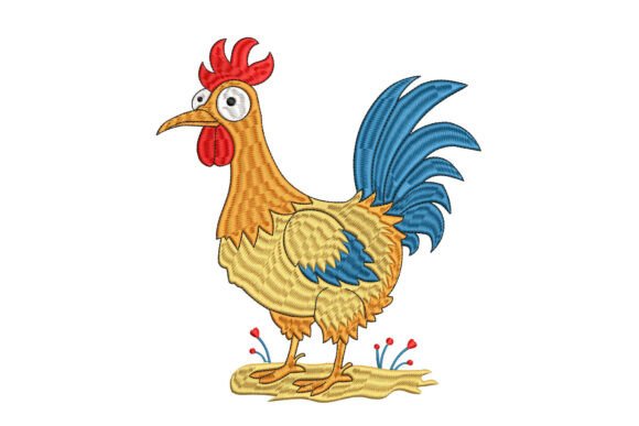 Funny Cartoon Rooster