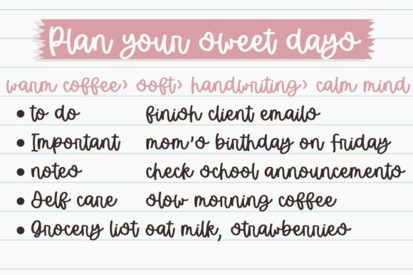 Gentle Letters Font PNG with transparent background - Preview 4