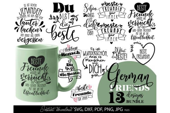 German Freundschaft Sprüche Bundle