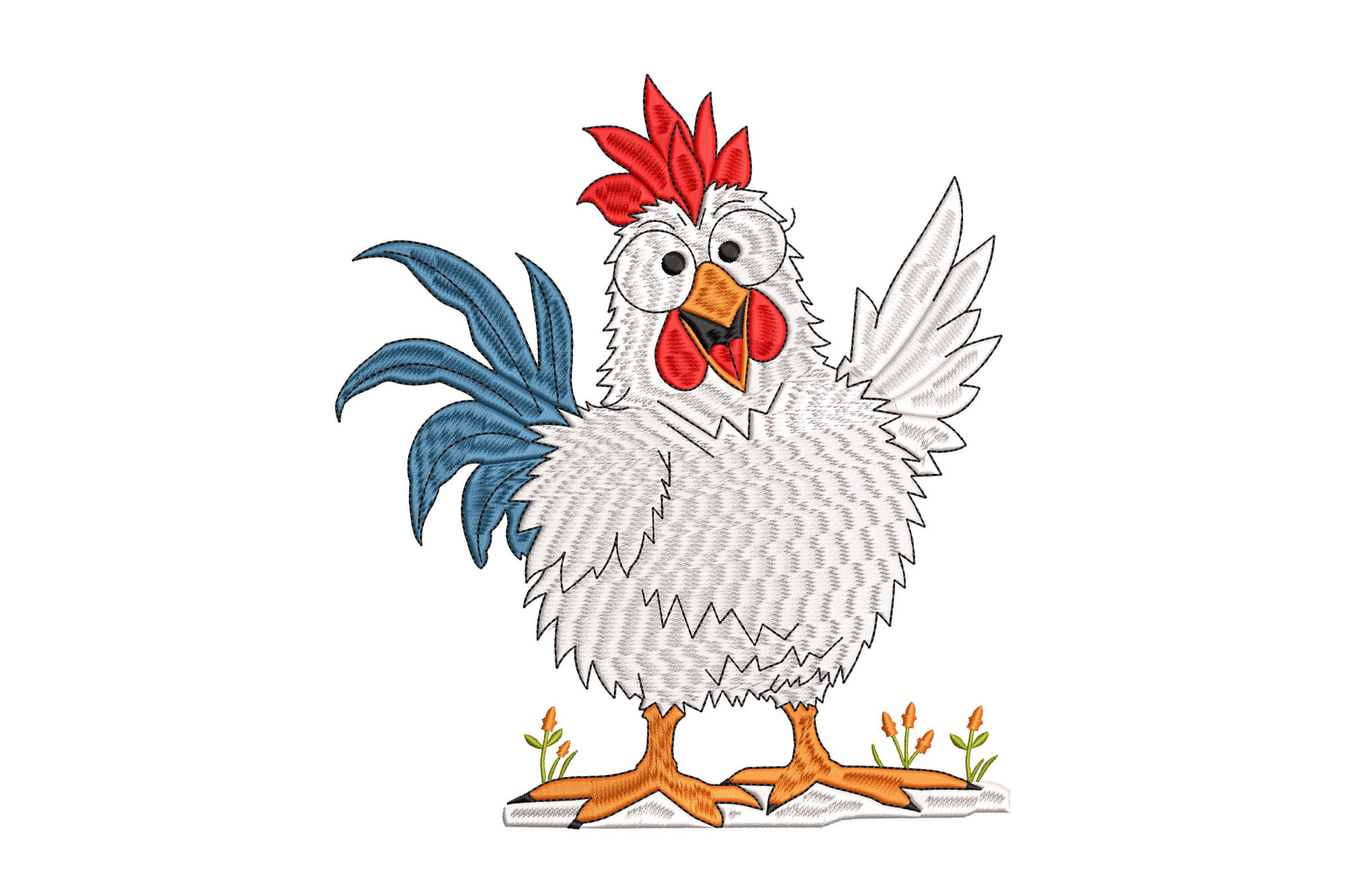 Happy Waving Rooster