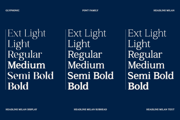 Headline in Milan Font PNG with transparent background - Preview 1