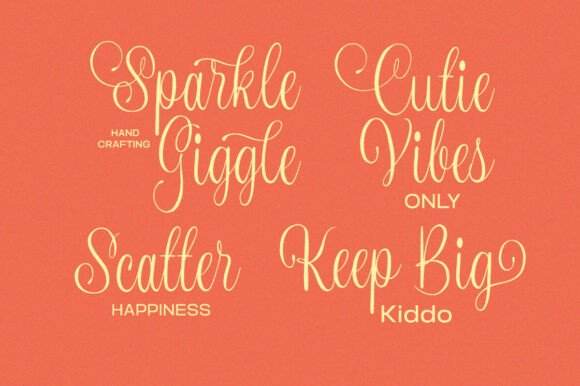 Melorinescript Font PNG with transparent background - Preview 4