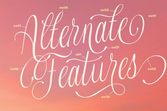 Melorinescript Font PNG with transparent background - Preview 6