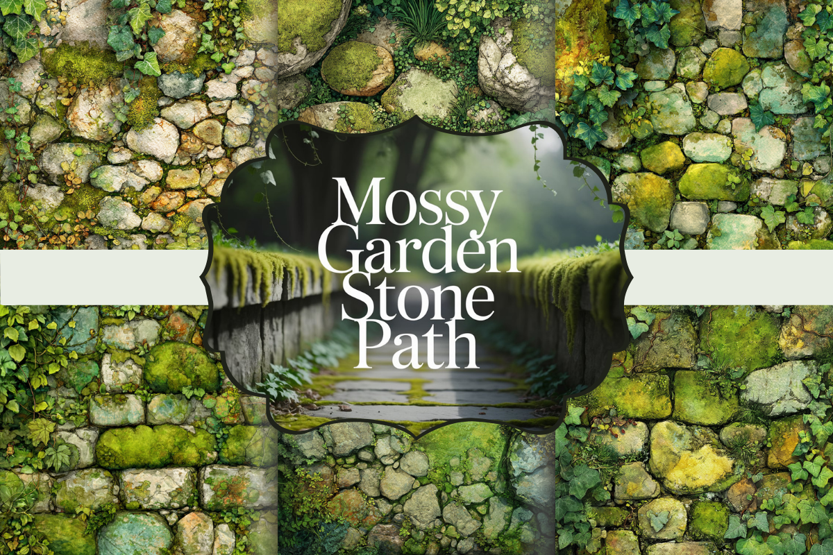 Mossy Garden Stone Path