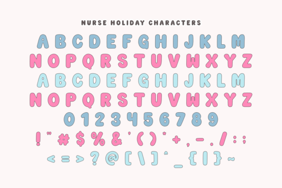 Nurse Holiday Font PNG with transparent background - Preview 1