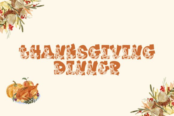 Plump Autumn Font PNG with transparent background - Preview 1