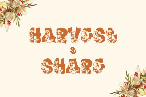 Plump Autumn Font PNG with transparent background - Preview 2