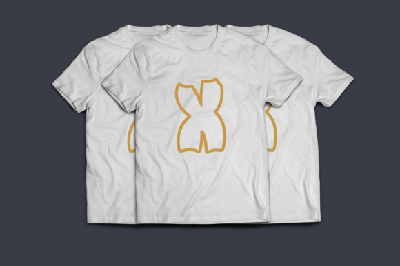 Plump Outline Font PNG with transparent background - Preview 3
