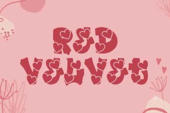 Plump Valentine Font PNG with transparent background - Preview 1