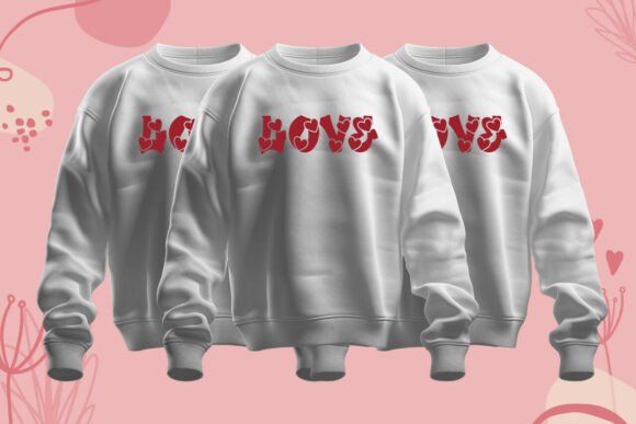 Plump Valentine Font PNG with transparent background - Preview 4