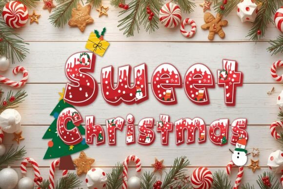 Redmerrypop Font PNG with transparent background - Preview 6