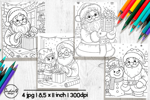 Santa Claus Christmas Coloring Pages