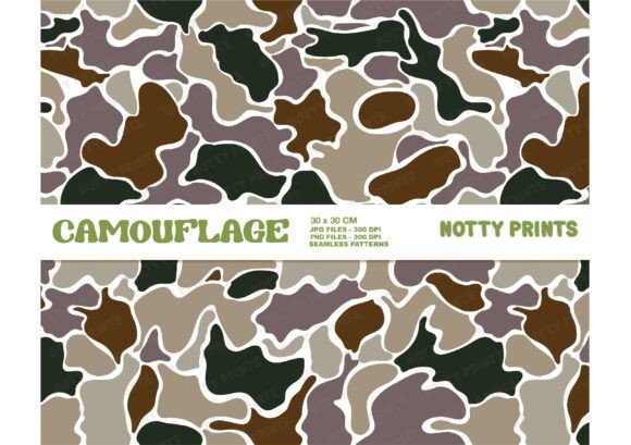 Trendy Camo Seamless Pattern PNG