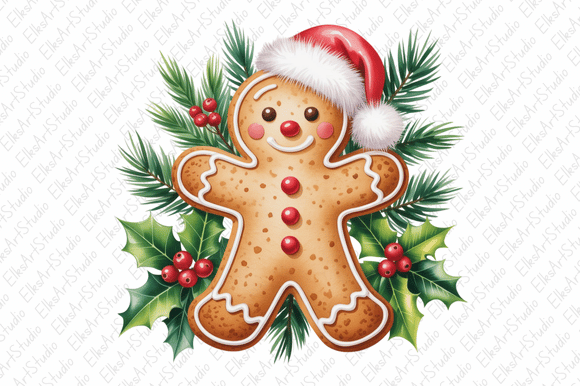 Whimsical Gingerbread Man Clipart Png Graphics