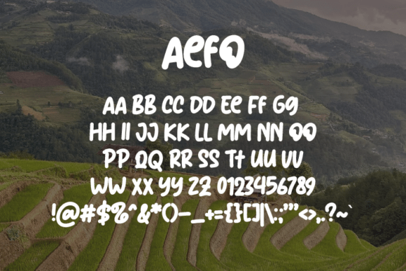 Aefo Font - Preview 1