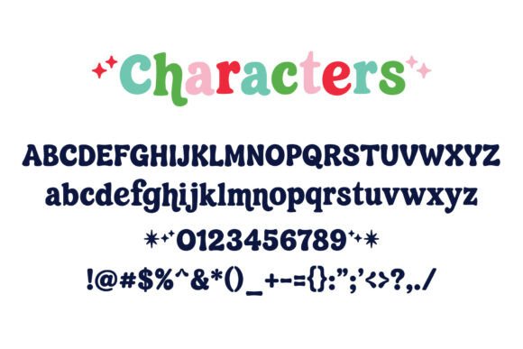 Christmas Cheer Retro Font PNG with transparent background - Preview 1