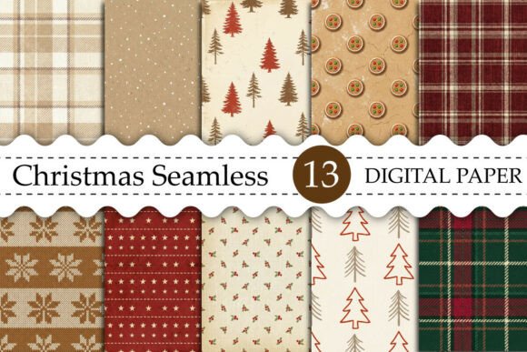 Christmas Seamless Pattern Papers