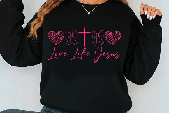 Coquette Love Like Jesus Valentine Svg