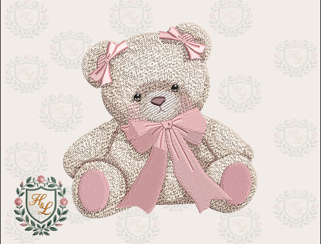 Cute Teddy Bear Embroidery Files