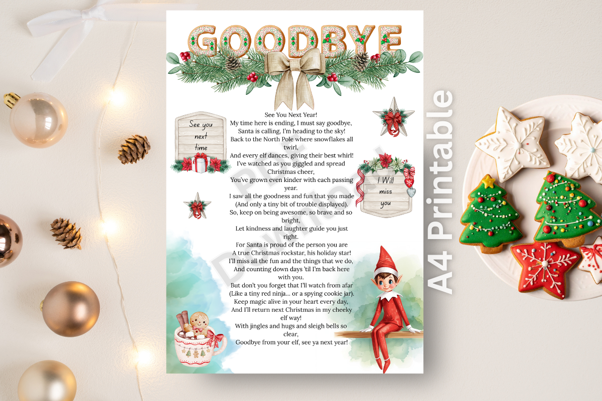 Elf on the Shelf Departure Letter