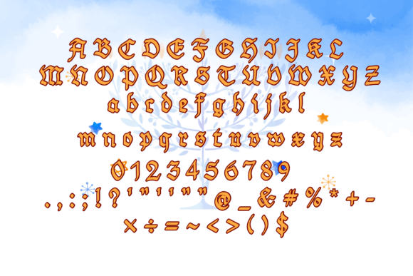Hanukkah Font - Preview 1