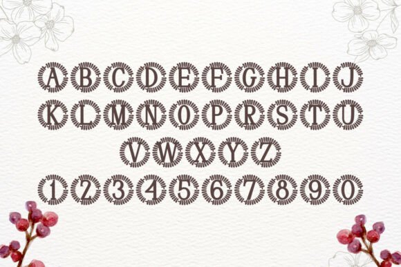 Lumille Monogram Font PNG with transparent background - Preview 3