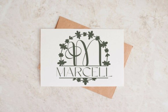 Monoluxe Split Monogram Font PNG with transparent background - Preview 2