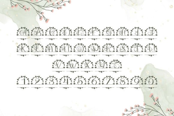 Monoluxe Split Monogram Font PNG with transparent background - Preview 3