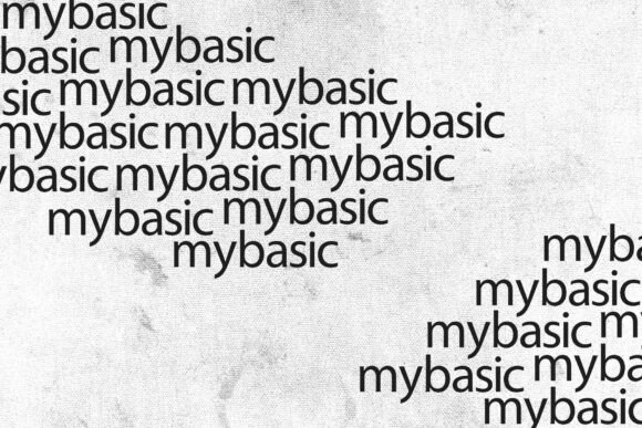 Mybasic Font PNG with transparent background - Preview 1