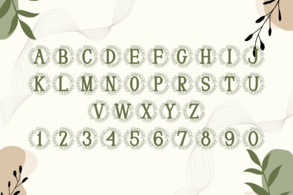 Opalineve Monogram Font PNG with transparent background - Preview 3